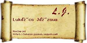 Lukács Józsua névjegykártya